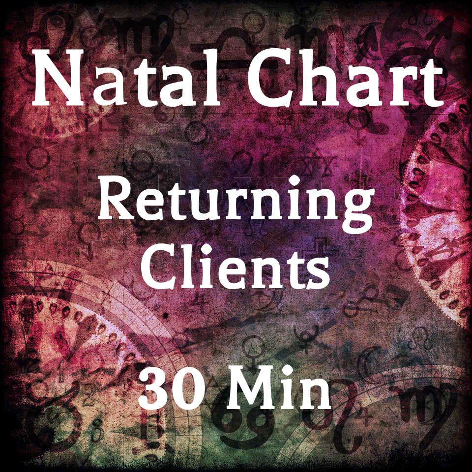 Standard Reading of Your Natal Chart (Returning Clients) 30 MIN